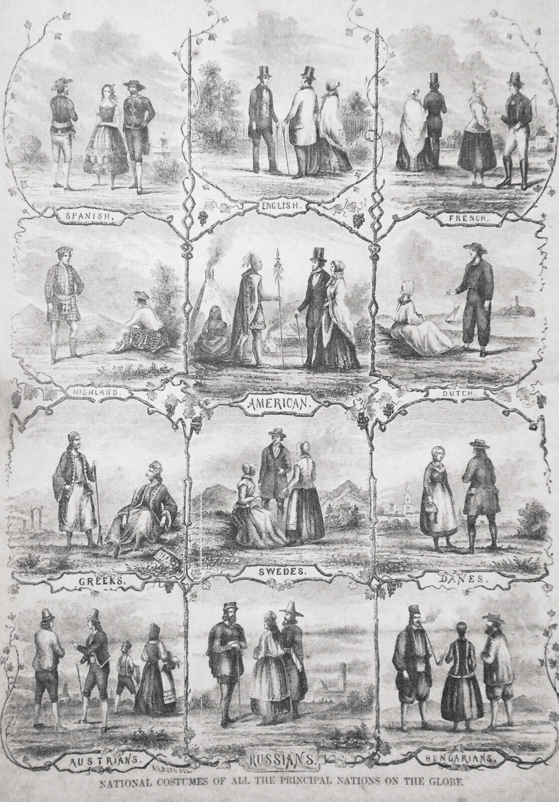 Gleason's Pictorial January 21, 1854 - Benjamin Franklin; National costumes, etc