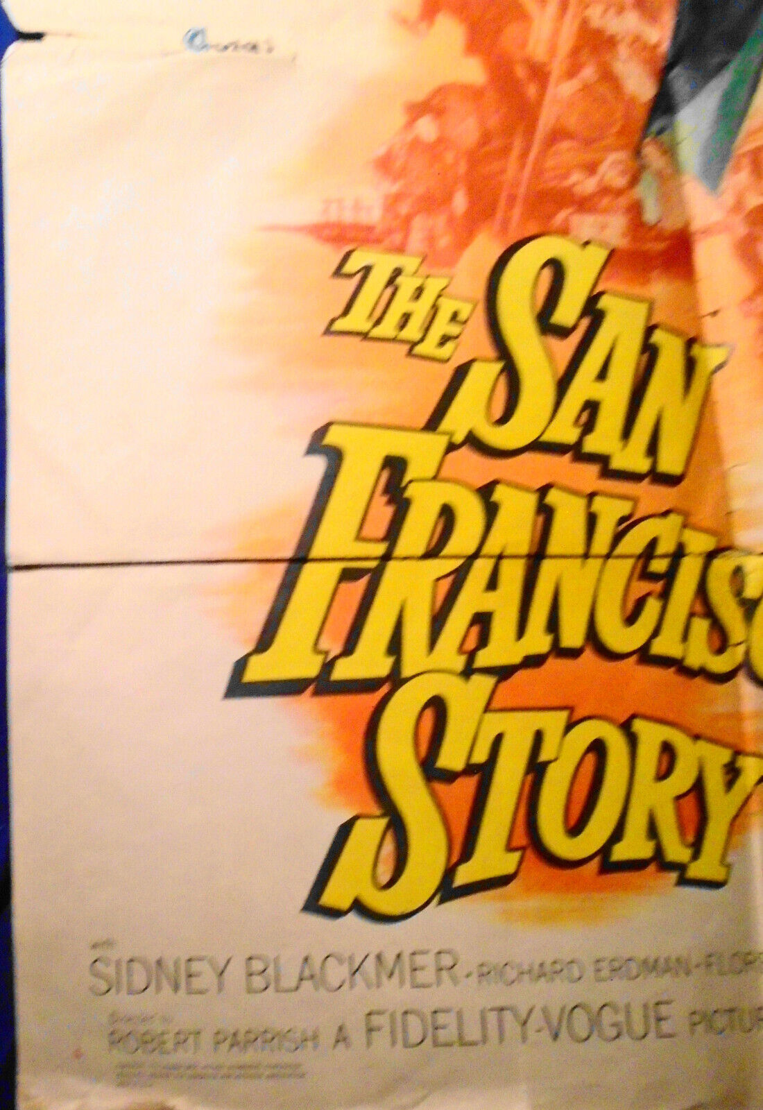The San Francisco Story,  1952 Poster, presented by Warner Bros - - Large 39x27"