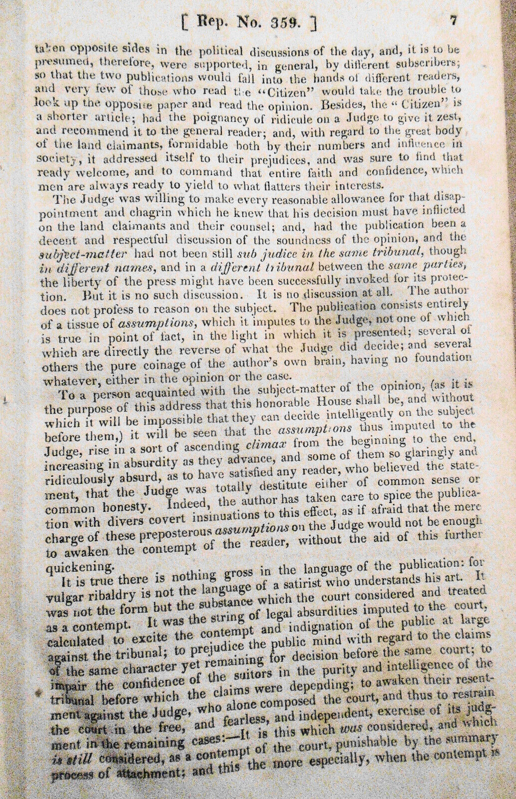 1830 Letter from James H. Peck... explanation in answer to charges [Impeachment]