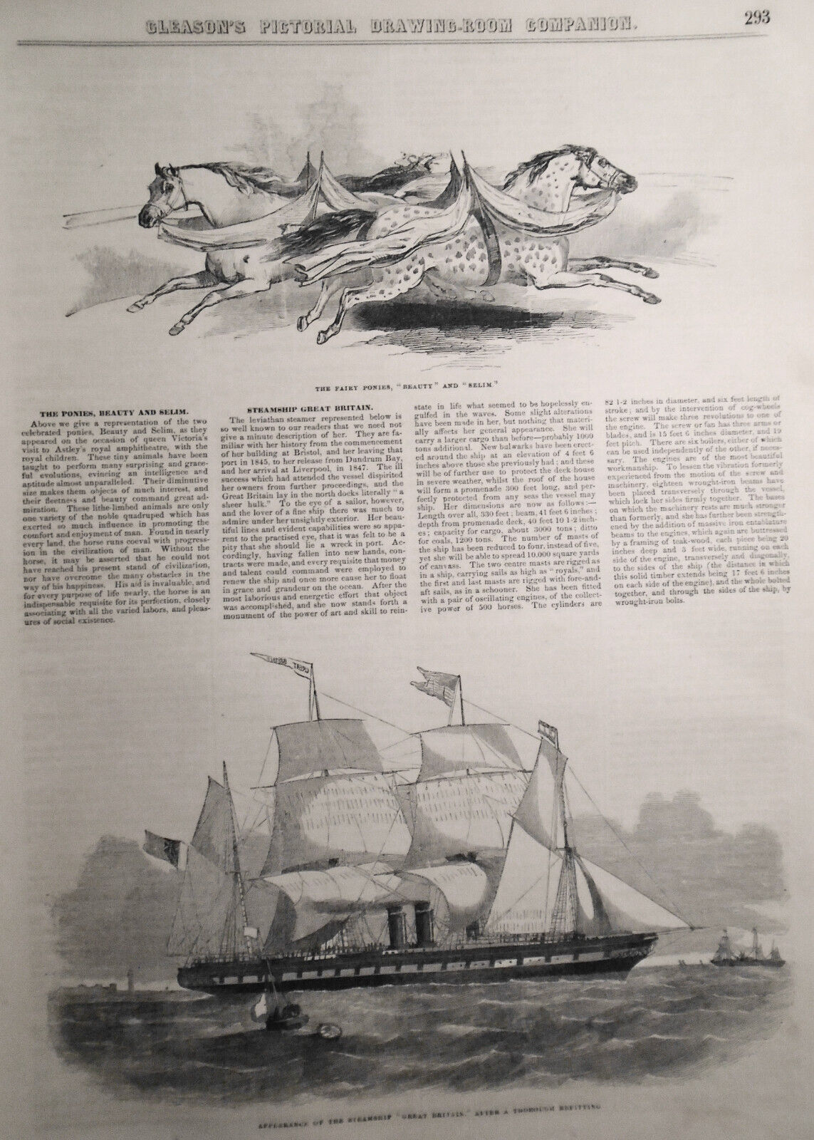 Gleason's Pictorial - Complete Original Issue - May 8, 1852. Baltimore Cemetery.