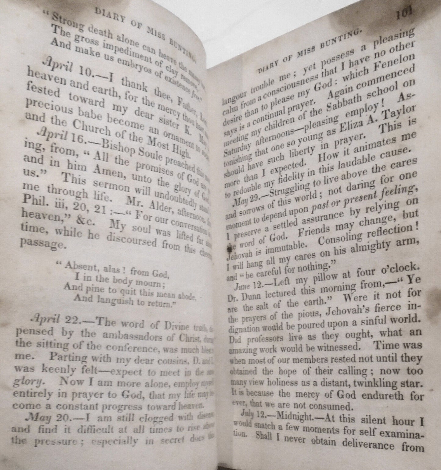 [Methodist women] 1833 Memoir, Diary & Letters of Hannah Syng Bunting by Merritt
