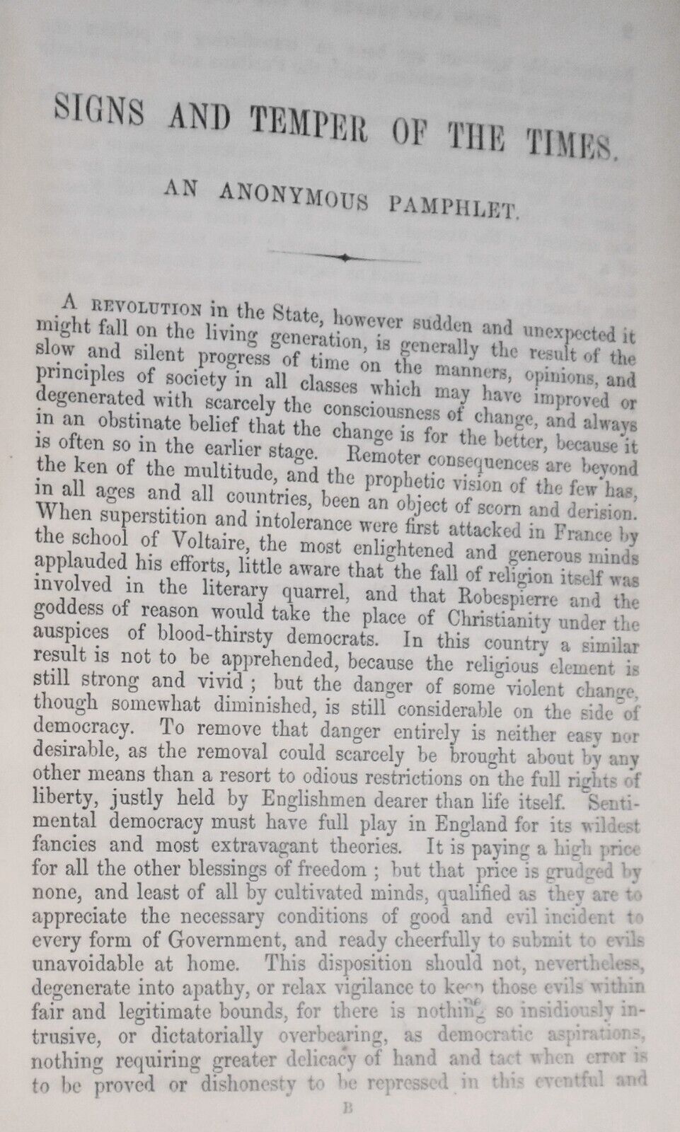 1859 Signs and temper of the times : an anonymous pamphlet