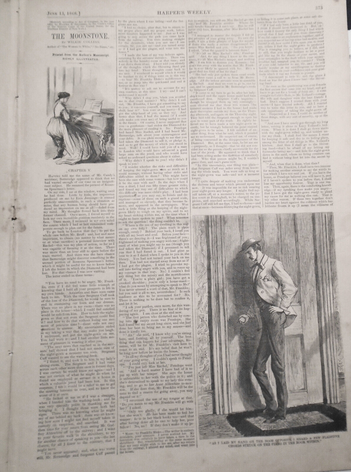 Harper's Weekly June 13, 1868: Chinese Embassy; New Jersey Fish Farm - Trout etc