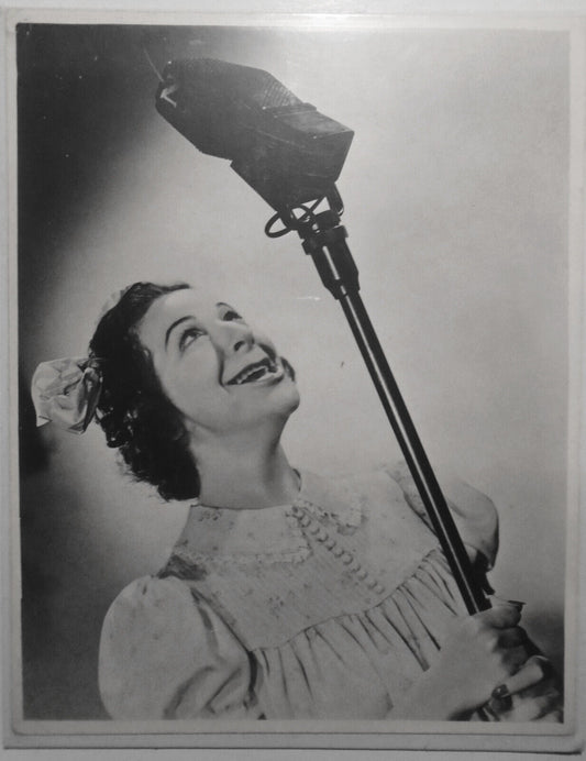 Fanny Brice at NBC ca 1940 - original Photo - 10 x 7 1/2 inches, matted.