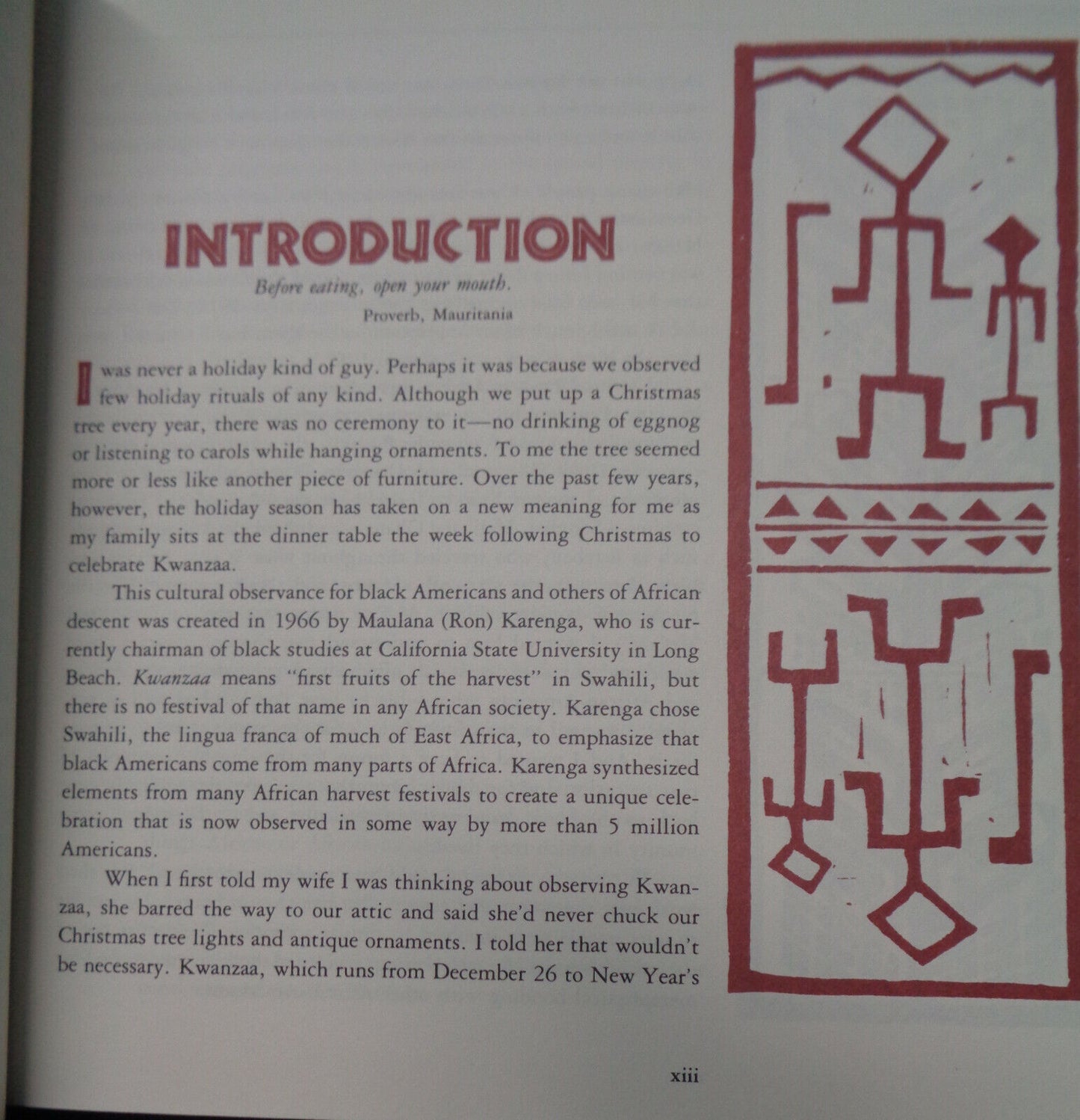 KWANZAA - AN AFRICAN-AMERICAN CELEBRATION OF CULTURE & COOKING - SIGNED 1ST ED