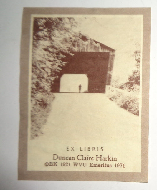 Duncan Claire Harkin - Ex Libris Bookplate.