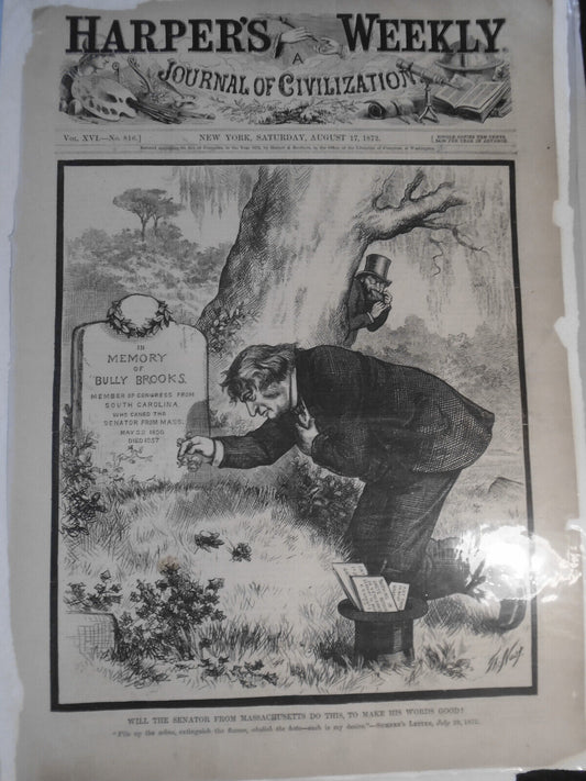 Will the Senator from Massachusetts do this to make his words good? - 1872, Nast