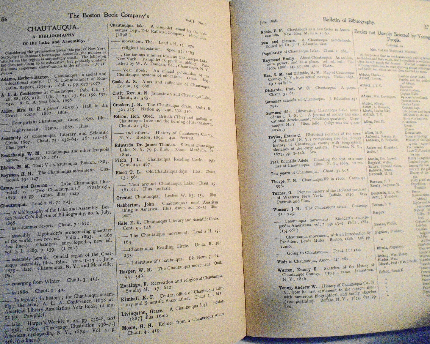 Bulletin of Bibliography, Volume 1, April 1897 to July 1899. Hardcover.