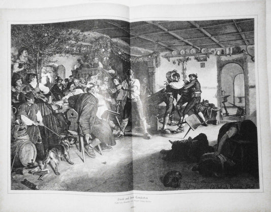 Streit auf dem Tanzboden by Eduard Schulz-briesen. 1882 - 16 x 22 inches