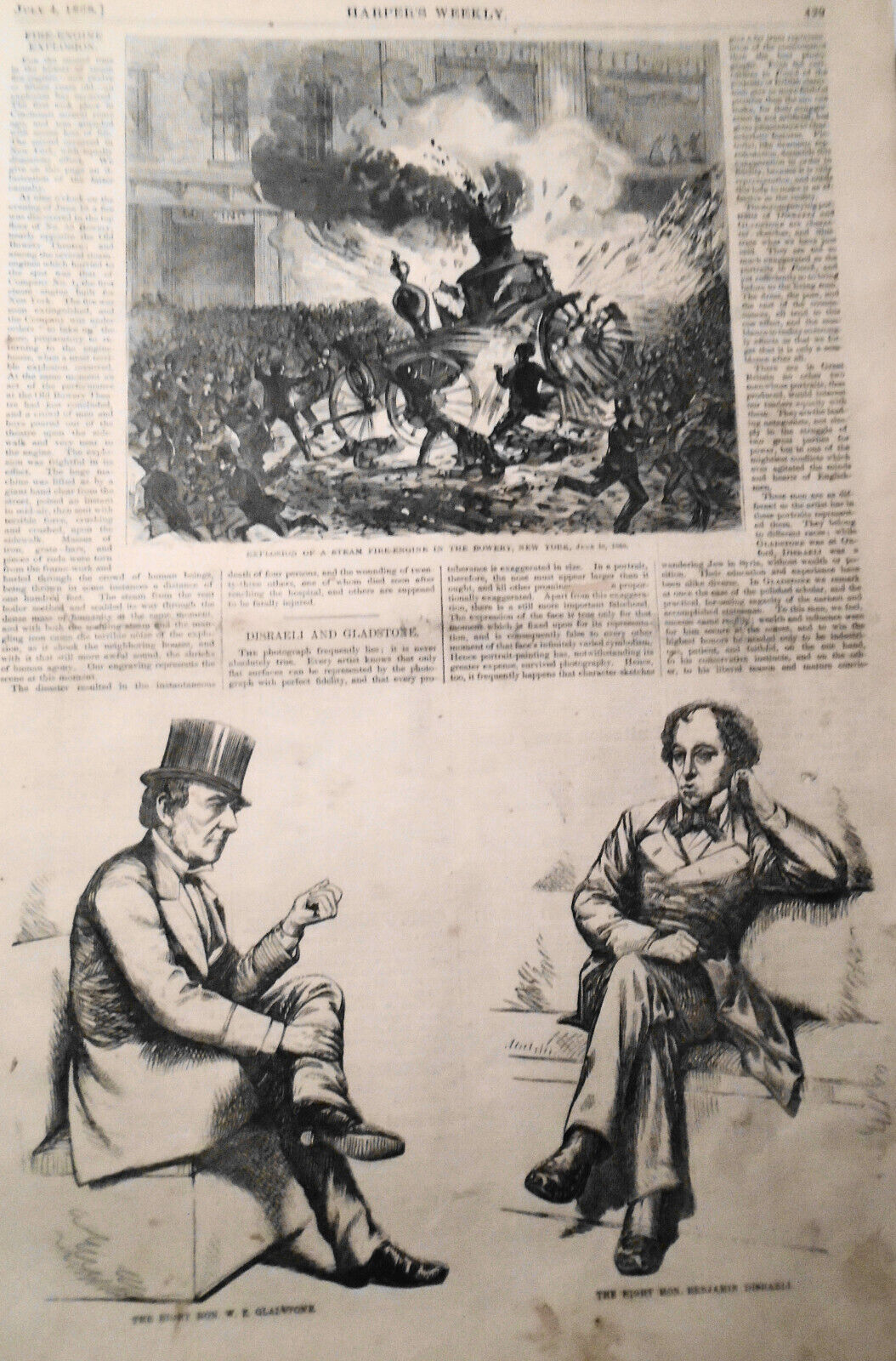 Harper's Weekly July 4, 1868 Original - West Point Cadet Life; NY Yacht Club etc