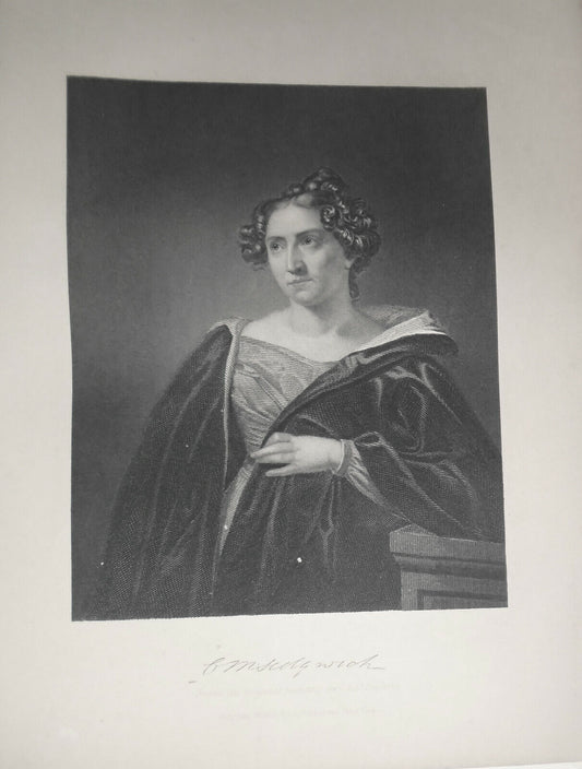 Catharine Maria Sedgwick - steel engraving - 1876 - Duyckinck Internationale