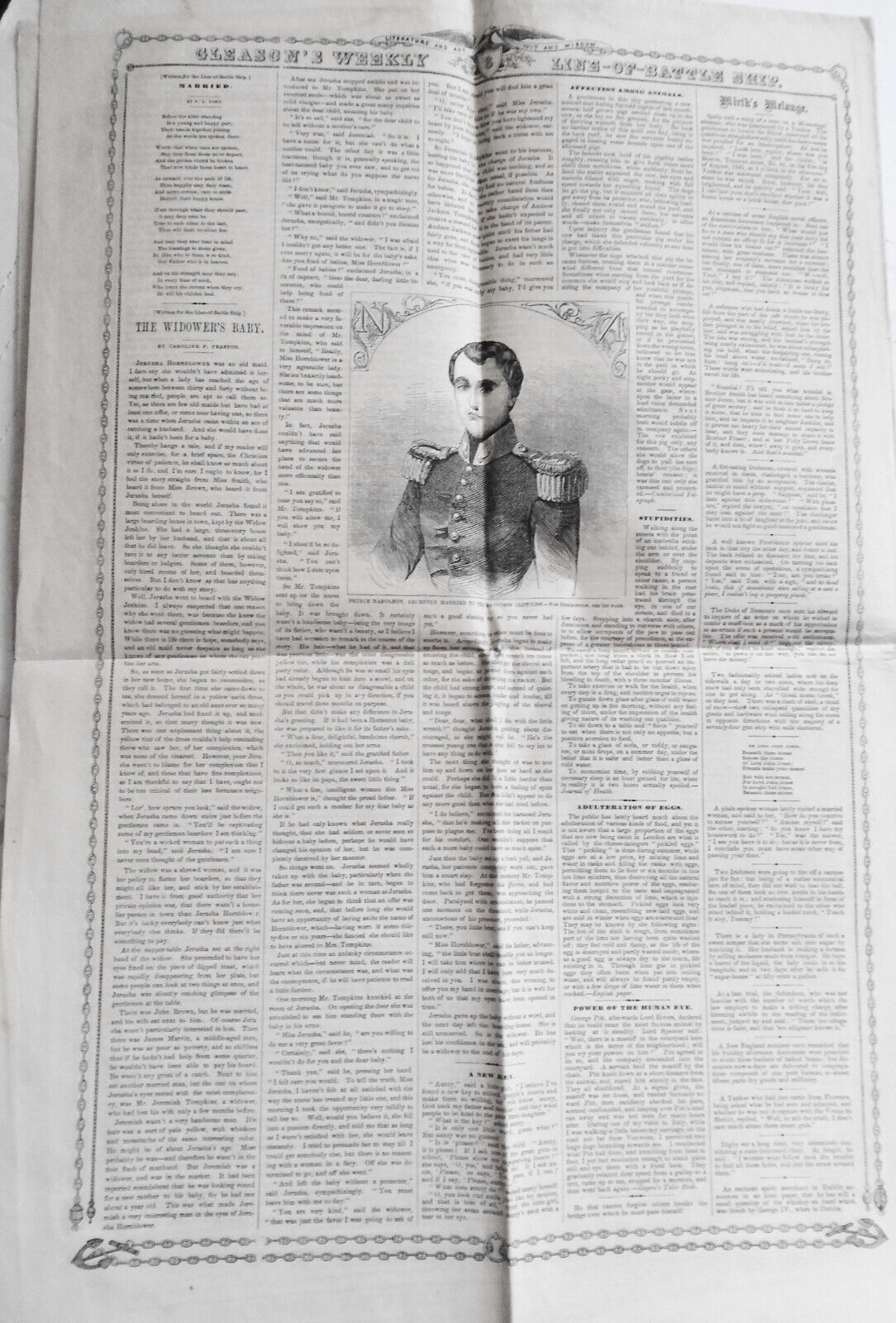 Gleason's Weekly  March 19, 1859. Princess Clotilde / Vessels Going Through Ice
