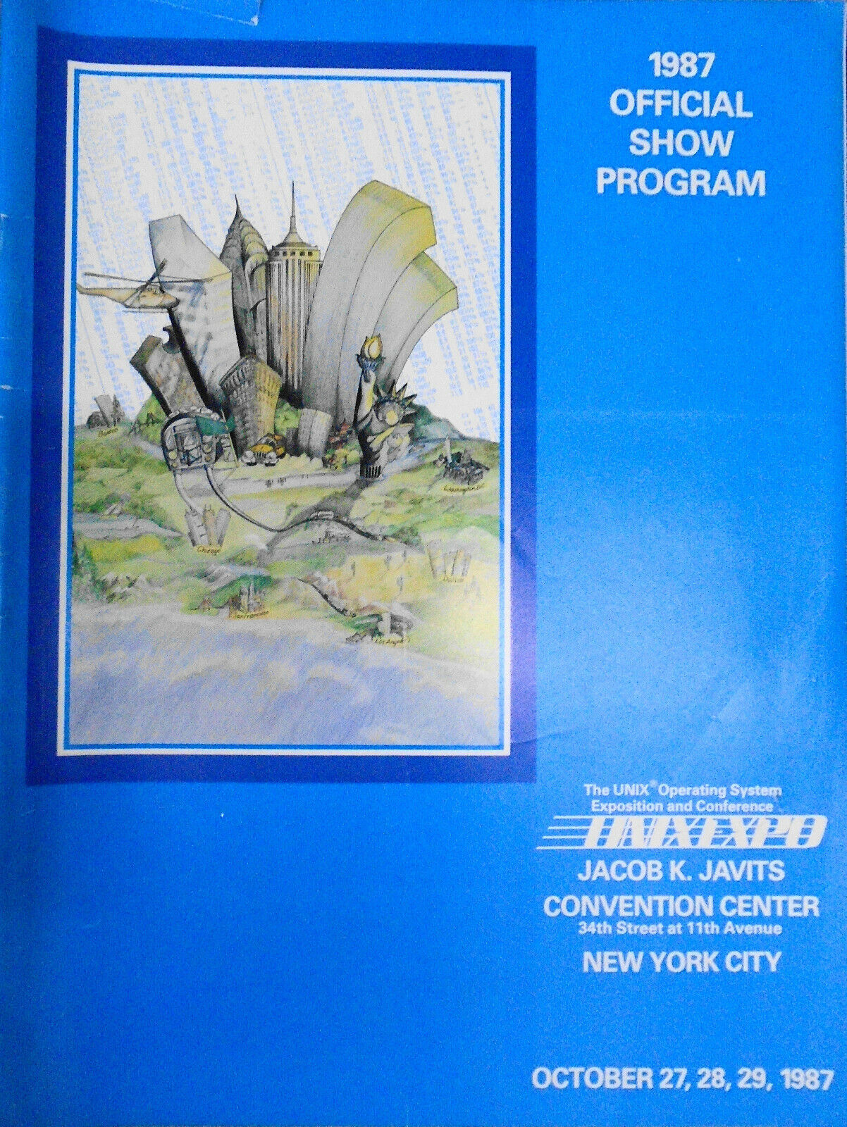 UNIX Expo 1987 Official Show Program - Javits Center, New York City, Oct. 1987