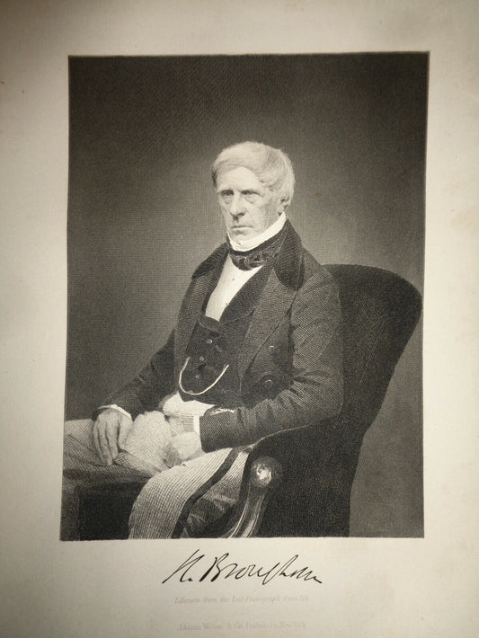 Henry, Lord Brougham  - original engraving - 1876 - Duyckinck Int'l Gallerie