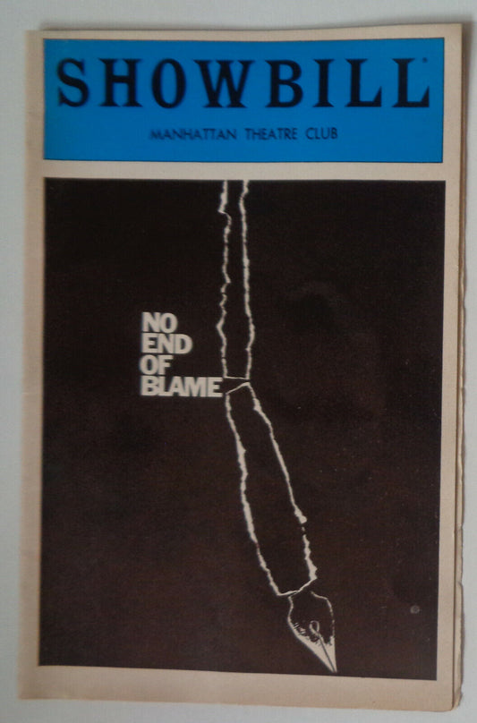 No End Of Blame - Showbill - January 1982 Manhattan Theatre Club
