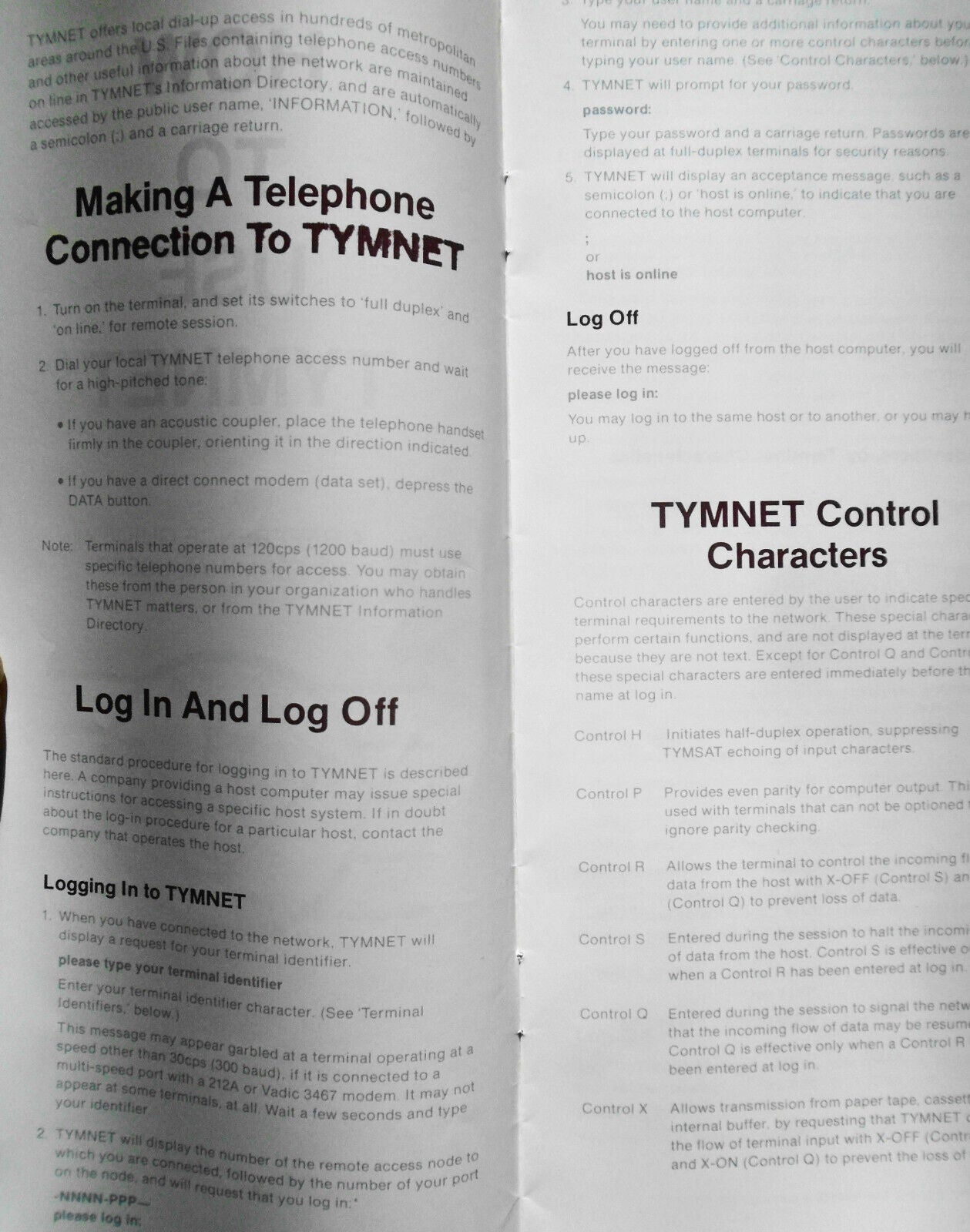 How To Use Tymnet. May 1984. Brochure [Before Internet]