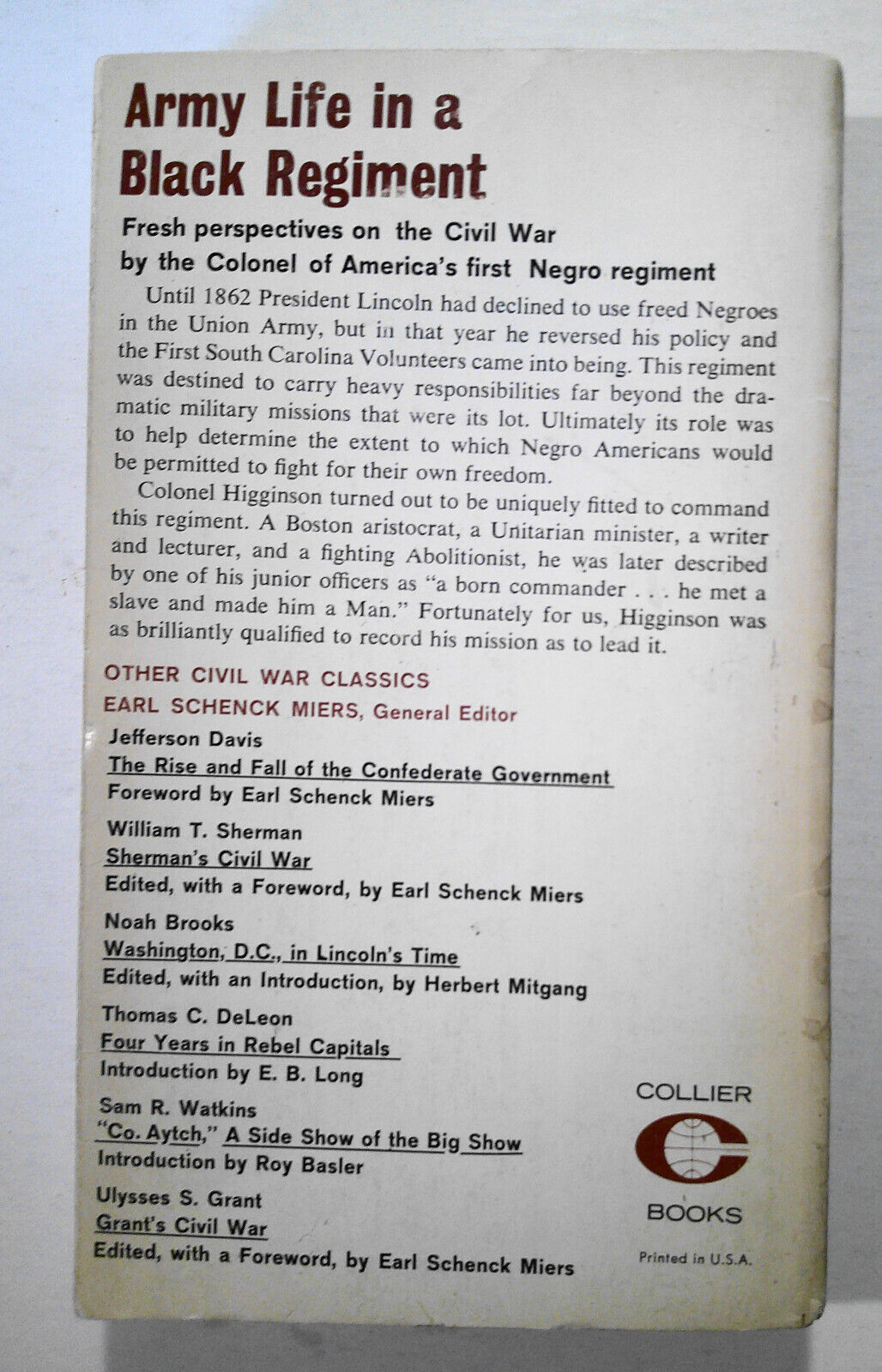 4 vintage African American history paperback books.
