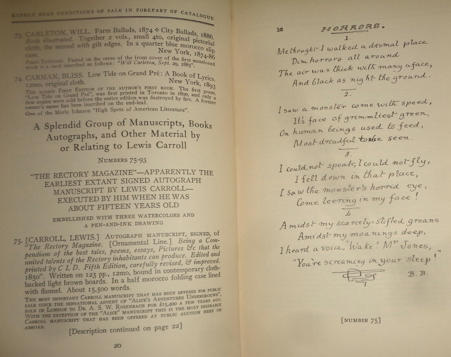 First editions of American and English authors Anderson Galleries 1937 - Joynt..