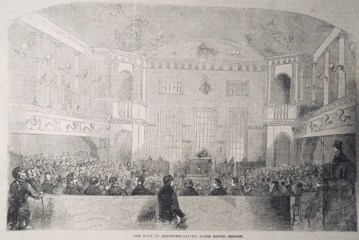 1852  Massachusetts Legislature : Senate Chamber & Hall of Representatives