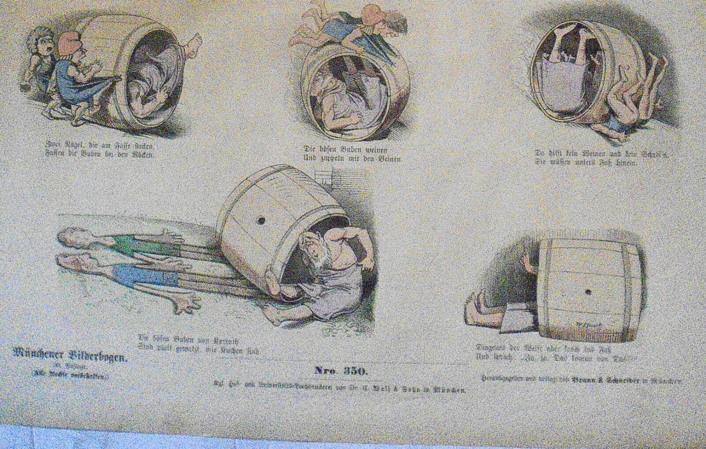 Diogenes und die bösen Buben von Korinth - Münchener Bilderbogen 350. Busch 1890