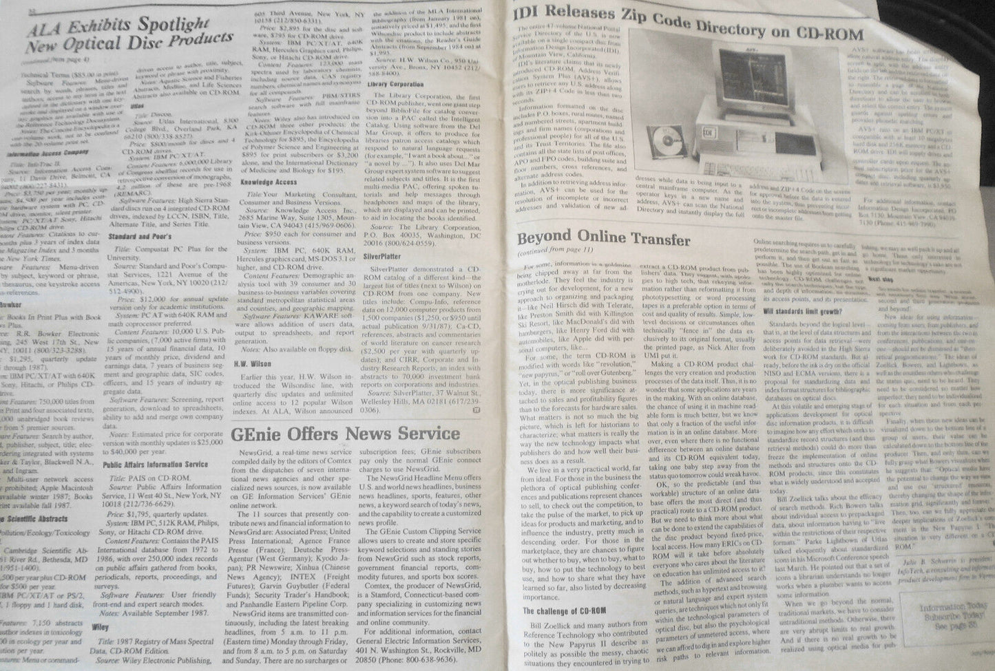 Information Today, July/Aug 1987 - for users of Electronic Information services