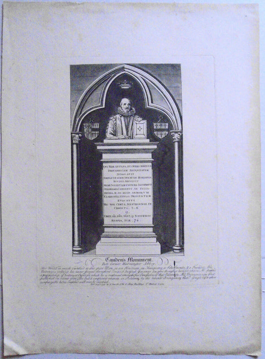 1791 Camden's Monument, Poet's Corner, Westminster Abbey.