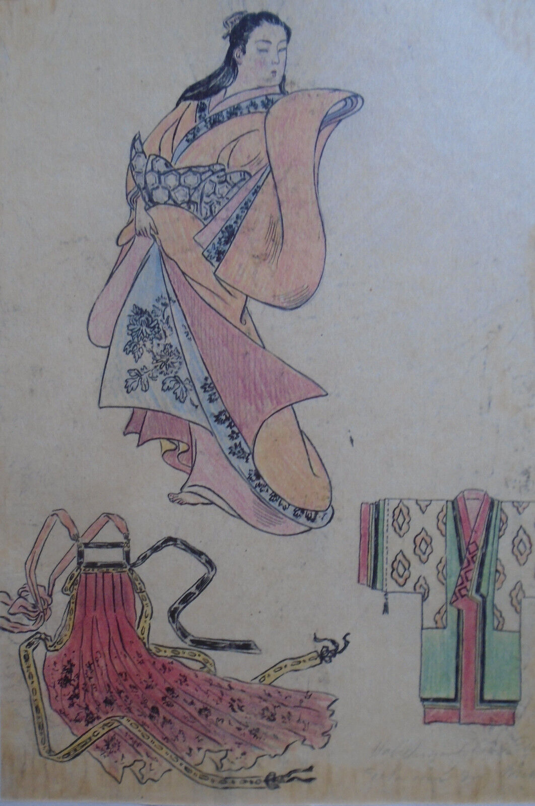 Vintage Japanese print  ...Clothing.