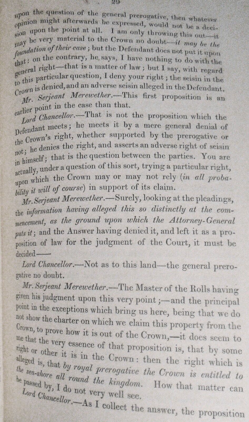 1850 Speech of Mr. Serjeant Merewether in the Court of Chancery December 8, 1849