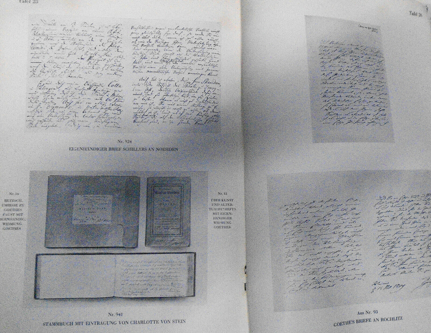 Goethe Und Sein Kreis - Die Sammlung Leon Nathansohn et al. 1933 Auction catalog