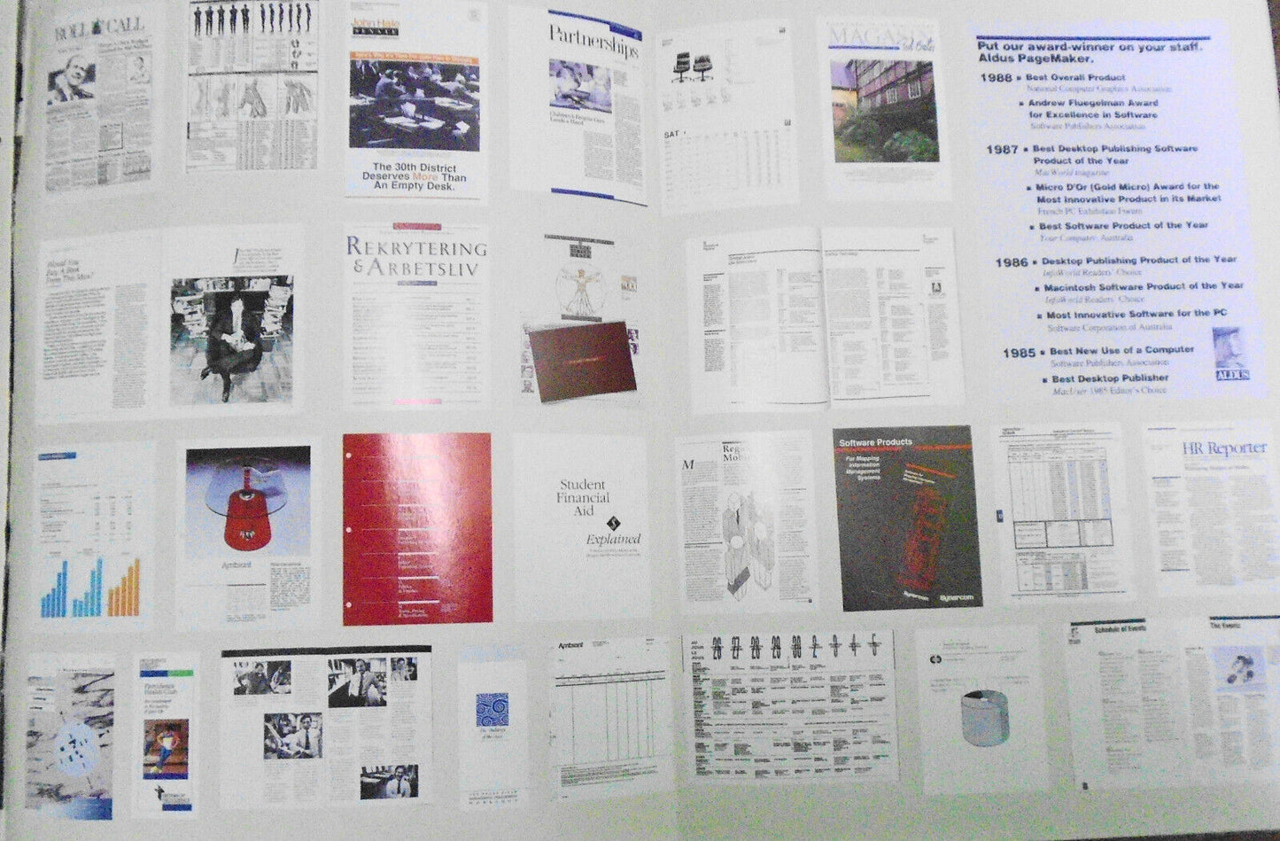 Aldus PageMaker - 1988 Advertising Promo Brochure