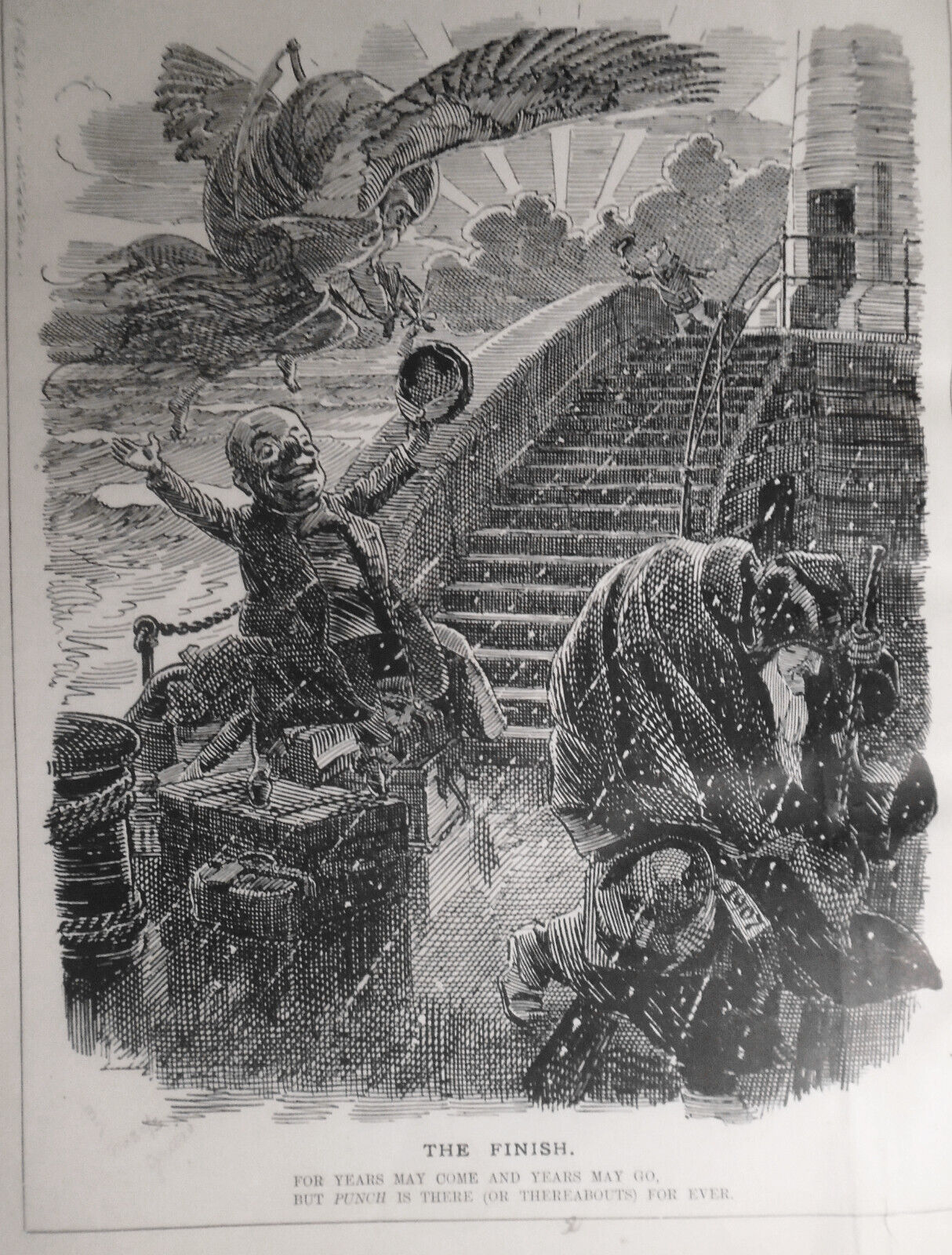 Punch Magazine, July-Dec 1907. Bound volume. With  1907 Almanac.