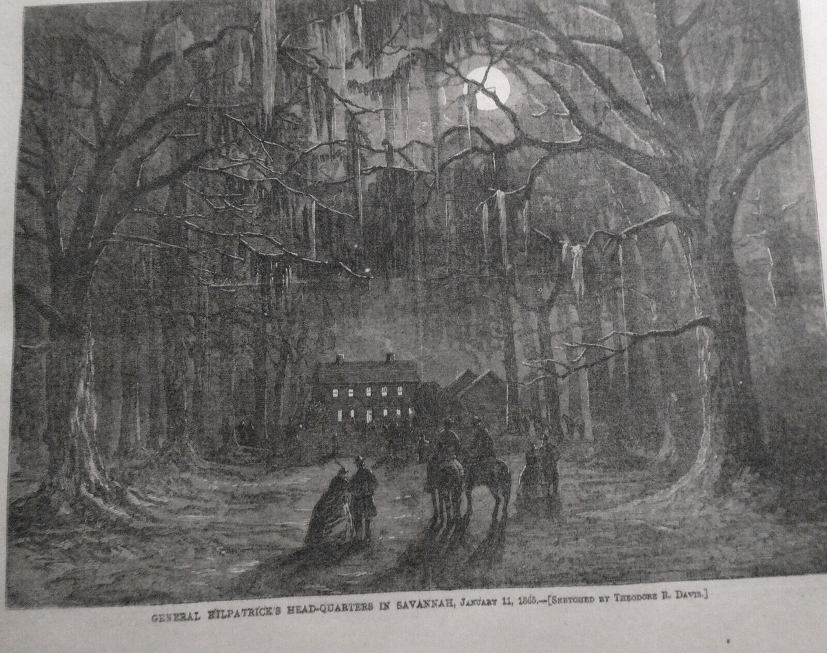 Harper's Weekly February 4, 1865  Union Army in Savannah - Complete Original