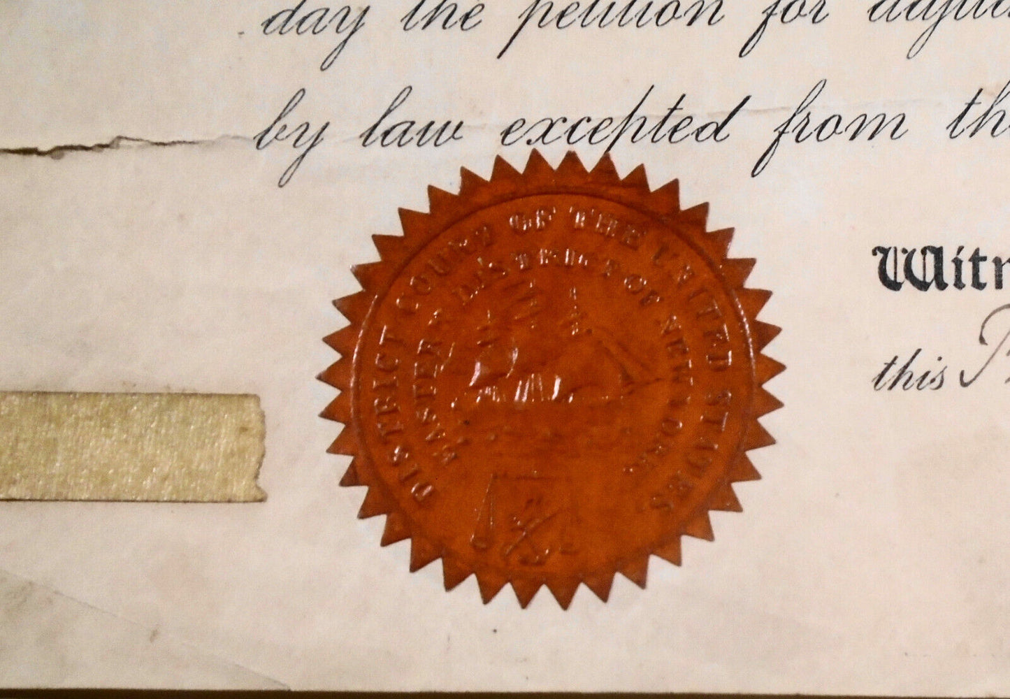 David J. Butler, Adjudged a Bankrupt. Certificate, Richmond,  New York, 1900.