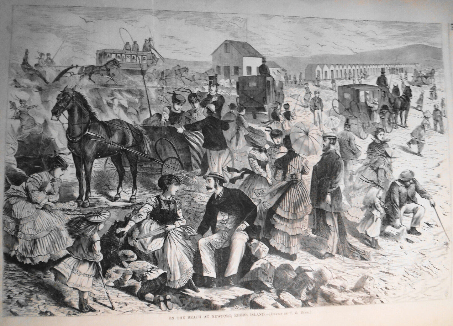 Harper's Weekly July 31, 1869: Ida Lewis, Newport, RI heroine; Camp meeting etc