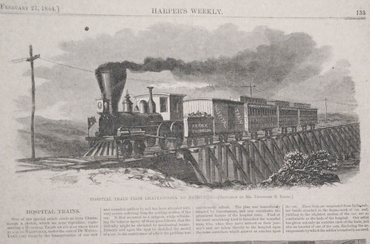 Harper's Weekly February 27, 1864. Original Issue. Civil War, Colt's Armory etc