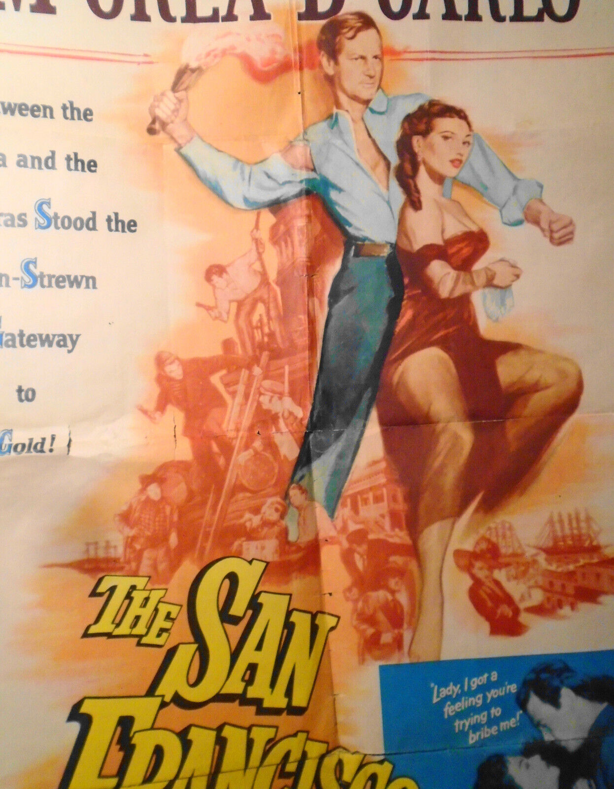 The San Francisco Story,  1952 Poster, presented by Warner Bros - - Large 39x27"