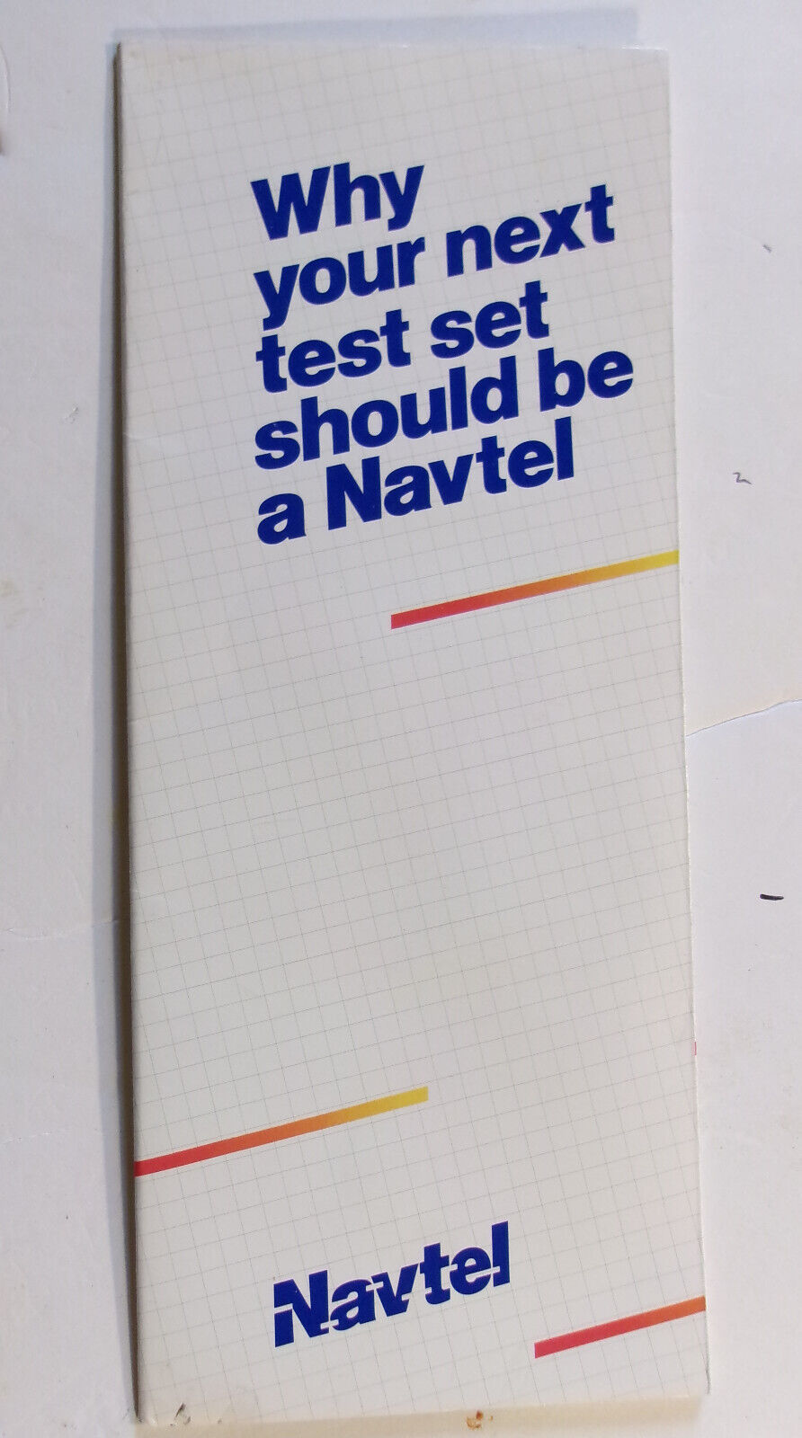 1986 Navtel portable analog data communications test equipment  - Promo brochure