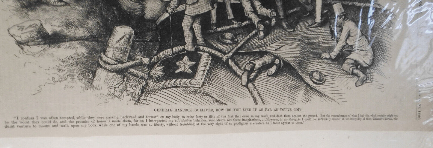 General Hancock Gulliver, How do you like it as far as you've got? By Nast, 1880