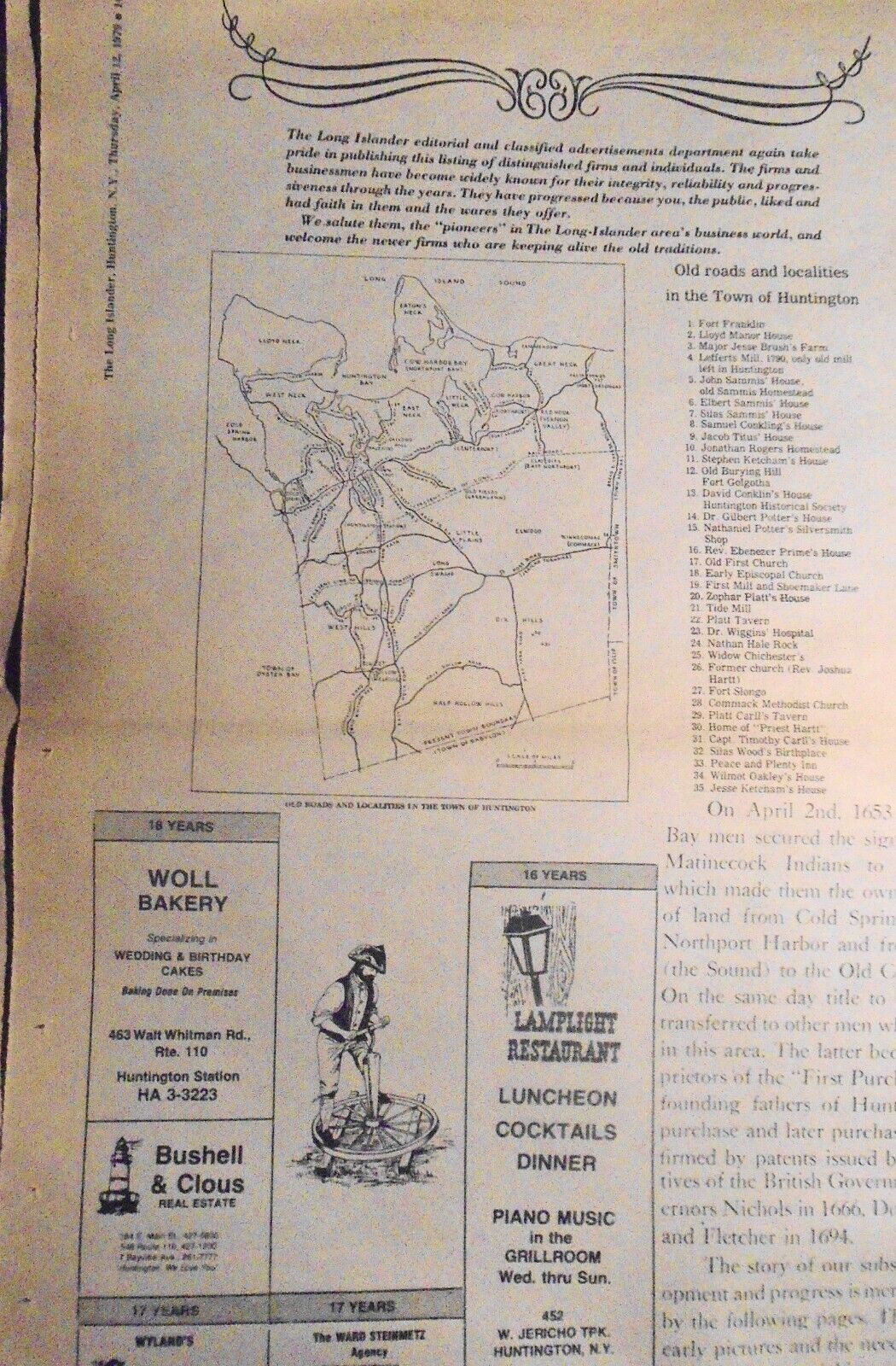 The Long-Islander Salute To the Pioneers Of Local Business : Honor Roll 1979