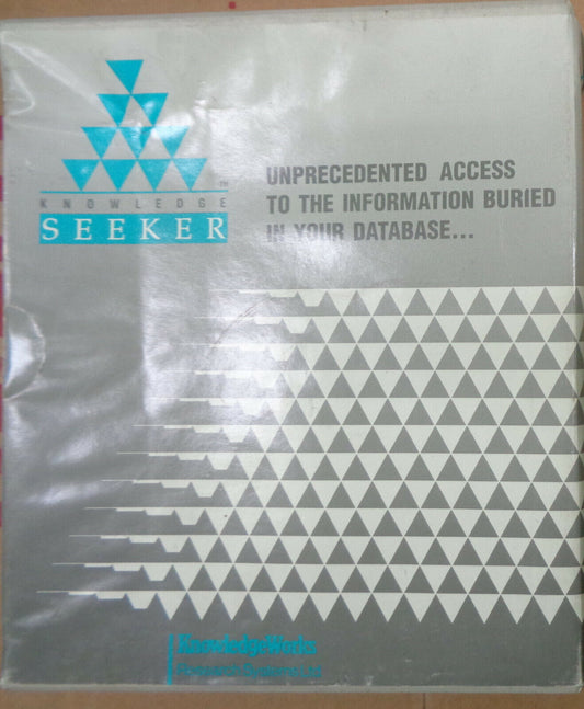 KnowledgeSeeker - database analysis software, 1989, for IBM PCs, 5 1/4"