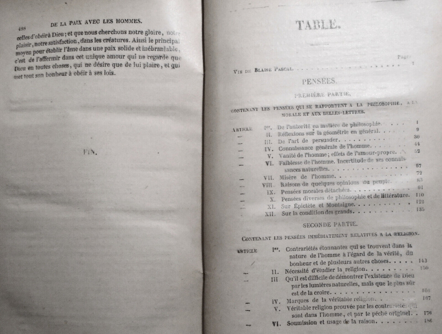 Pensées de Pascal : précédées de sa vie par Mme Périer, sa soeur suivies...