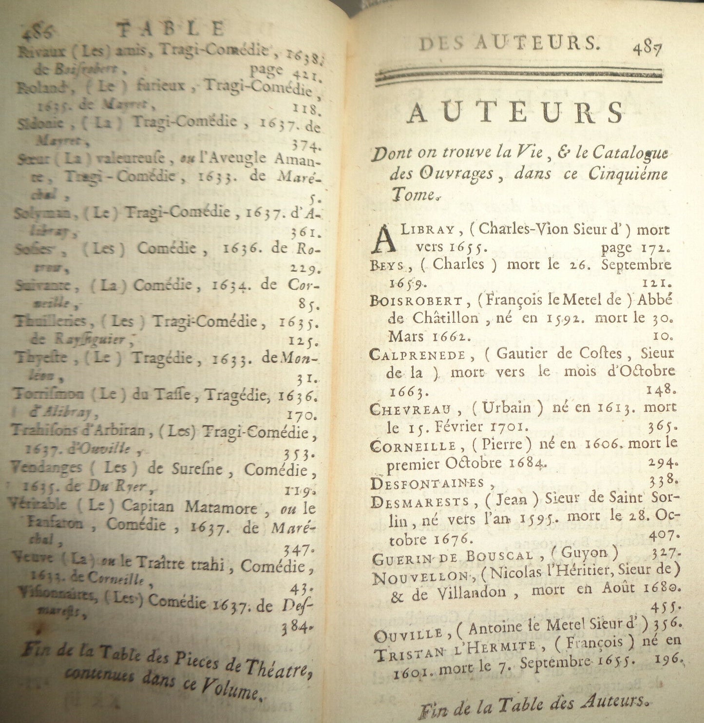 1745 Histoire Du Théâtre François Depuis Son Origine jusqu'à présent Tome Cinq