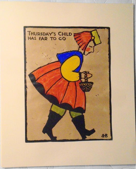 Thursday's Child has Far To Go - original vintage color print [1930s]