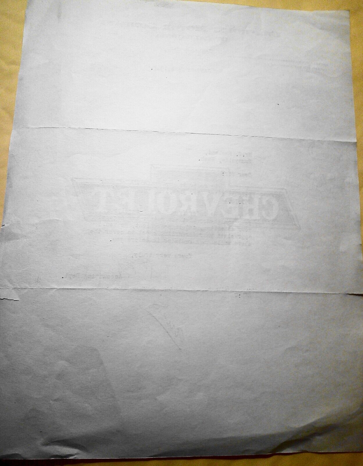 1917 Chevrolet Motor Company of California - Letterhead with bill reminder note