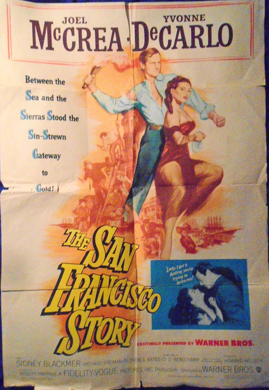 The San Francisco Story,  1952 Poster, presented by Warner Bros - - Large 39x27"