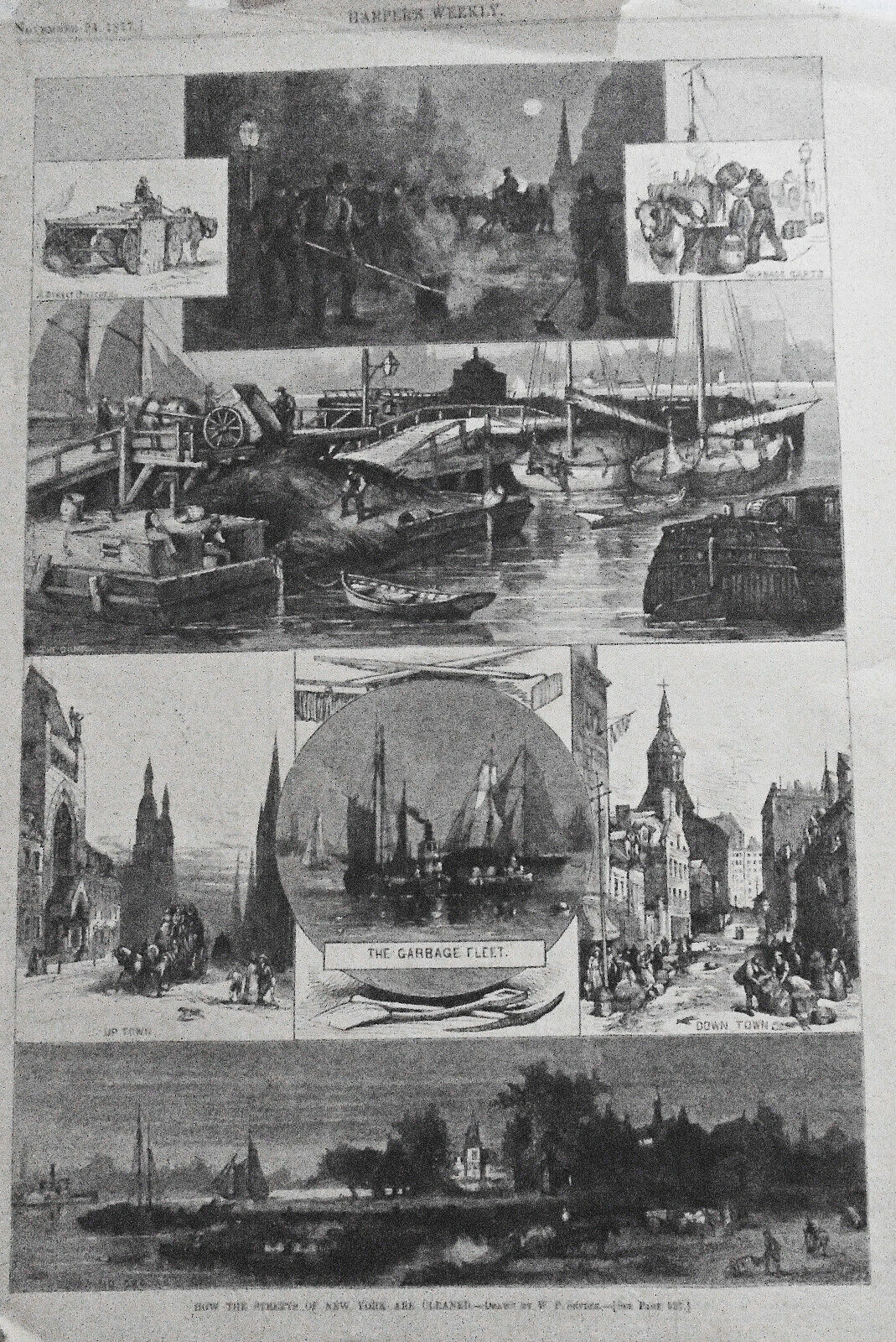 How the Streets of New York are Cleaned -  Harper's Weekly, November 24, 1877