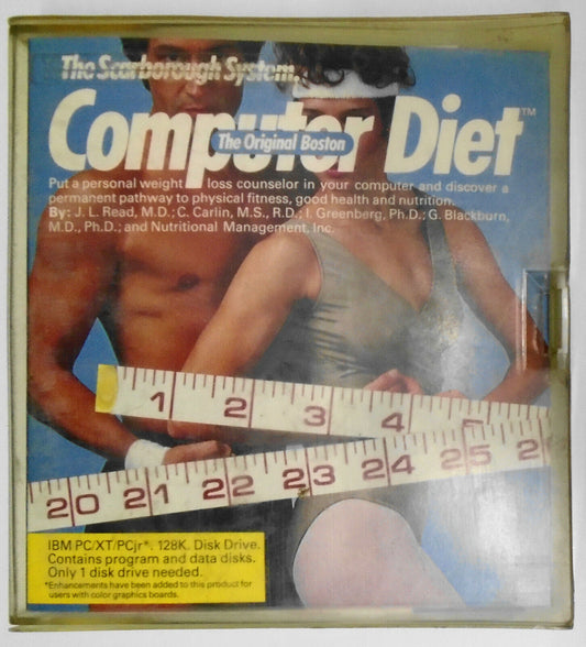 Original Boston Computer Diet Software IBM PC/XT/PCJr -Scarborough System SIGNED