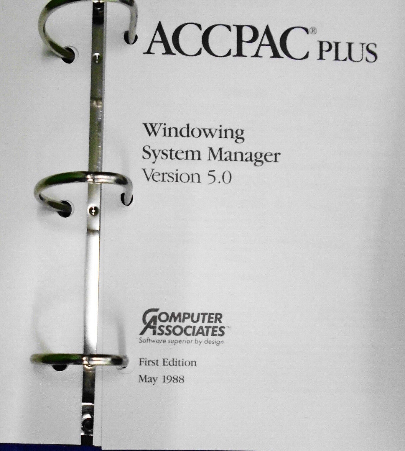 ACCPAC Plus by Computer Associates - GL, AR, AP,  Payroll, Graphics...  1988 NEW