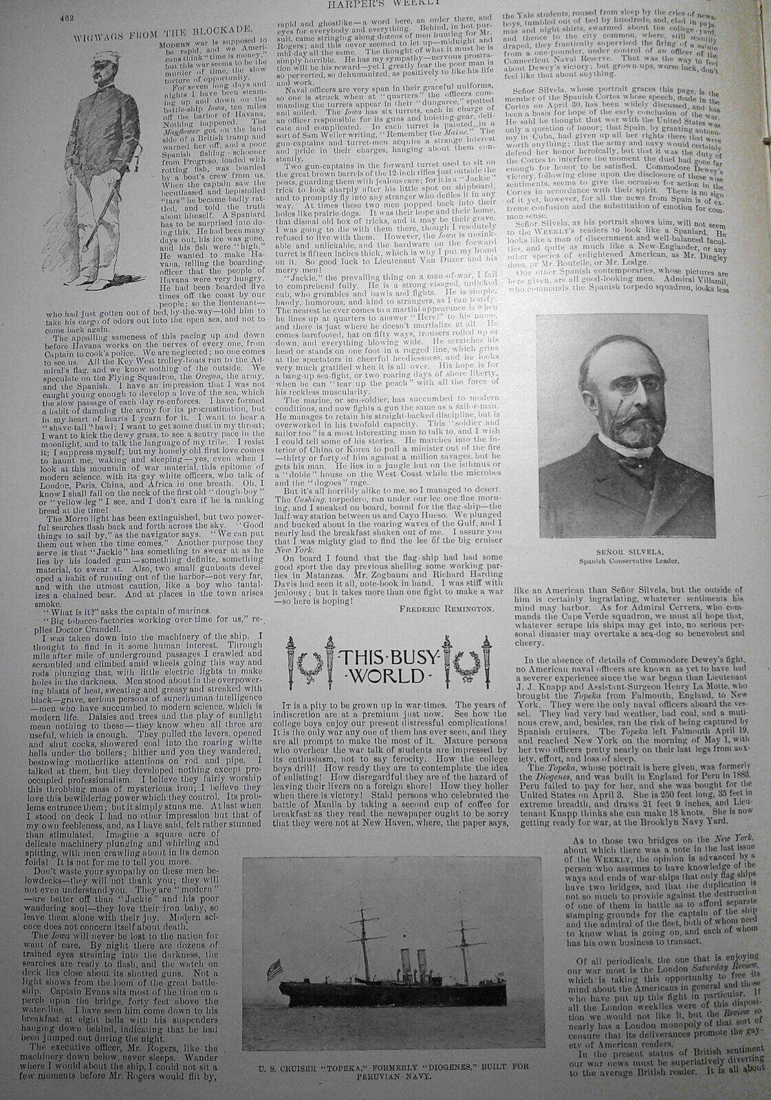 Harper's Weekly May 14 1898 :  Battle of Manila, Klondike gold map; Dewey; etc.