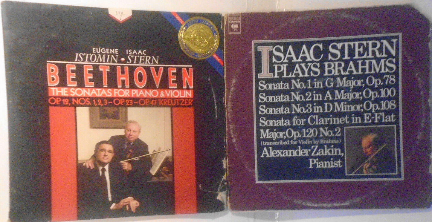 Isaac Stern - 2 Double LPs lot - Beethoven & Brahms Violin Sonatas